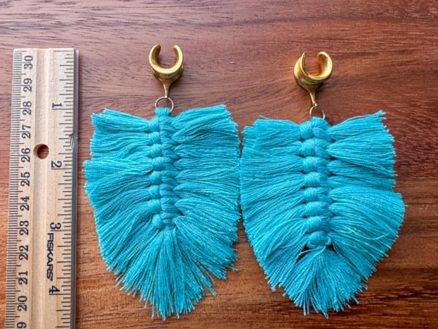 Teal Boho Tassels