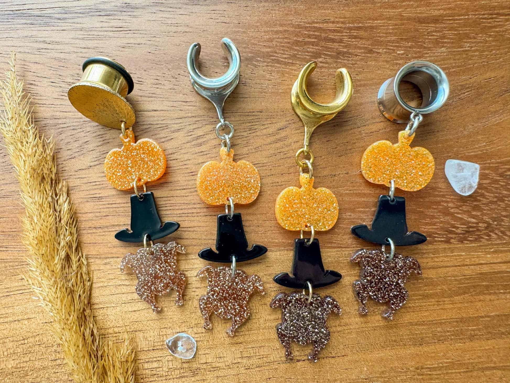 Thankful Holiday Dangles Plug Earrings