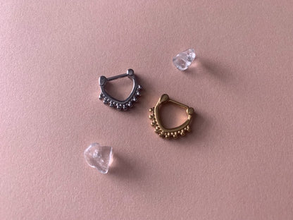 Triangle Beaded Septum Ring