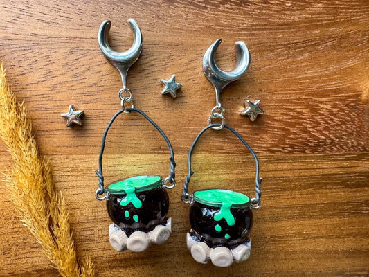 Witch's Brew Charms Plug Earrings