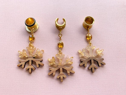 Wood and Resin Snowflakes