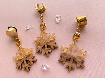 Wood and Resin Snowflakes