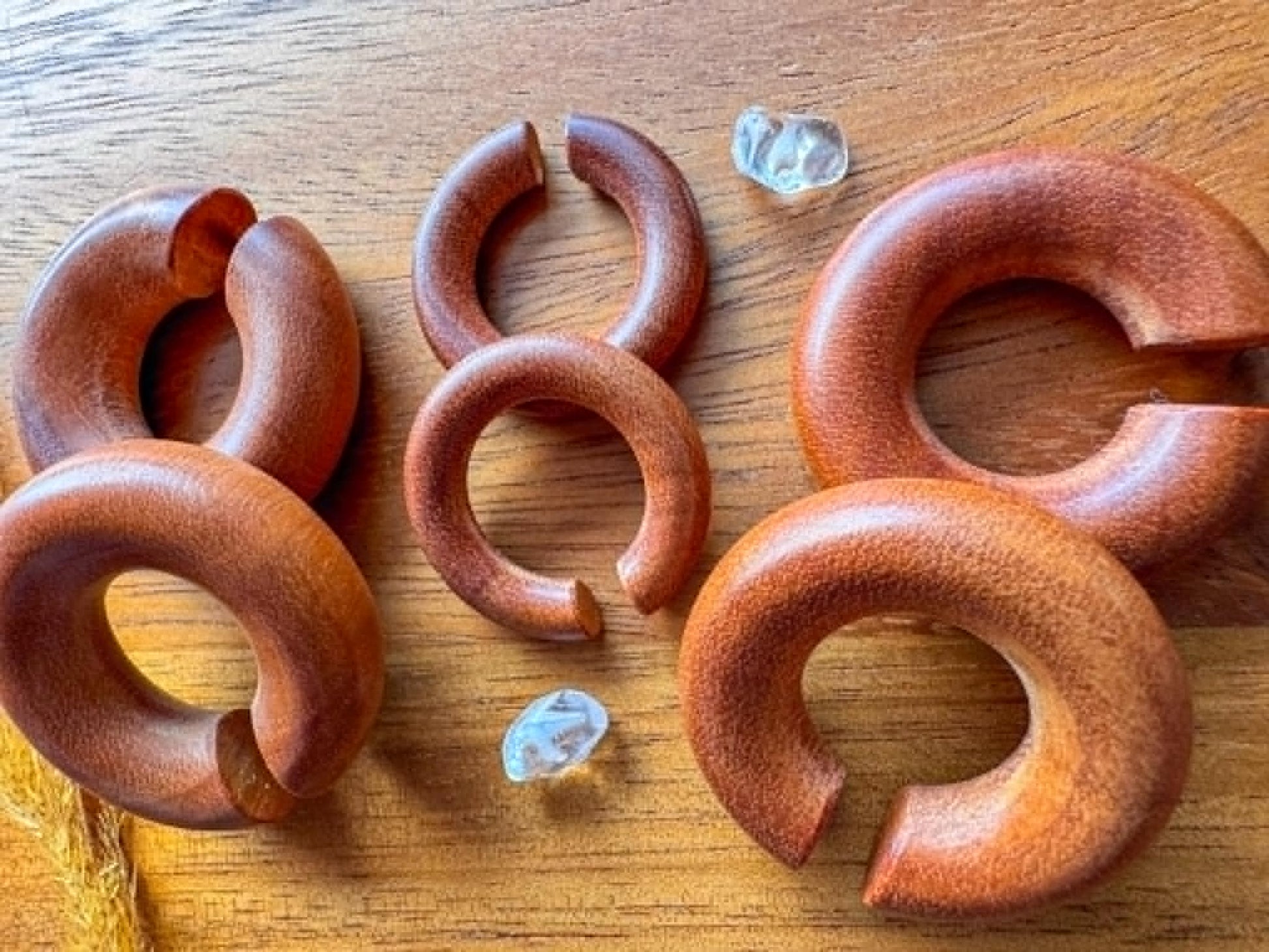Wooden Hoop Spiral Plugs Plug Earrings