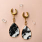 Gold Trimmed Zebra Jasper Dangles