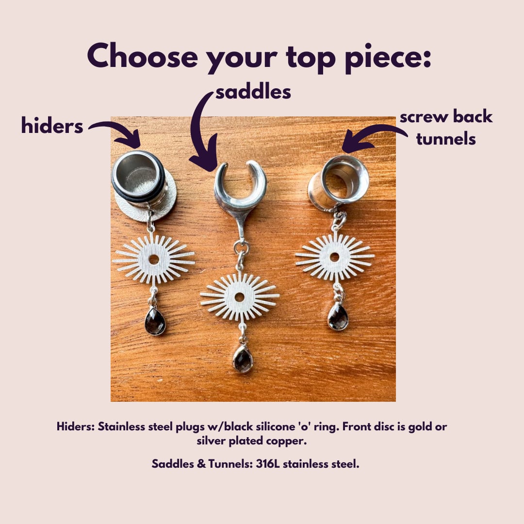 Silver Radiant Eyes & Gemstone Dangles