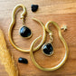 Gold Hangers w/ Black & Gold Tear