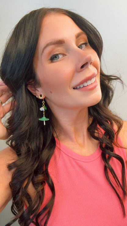 'Mushroom Meadow Magic' Dangles