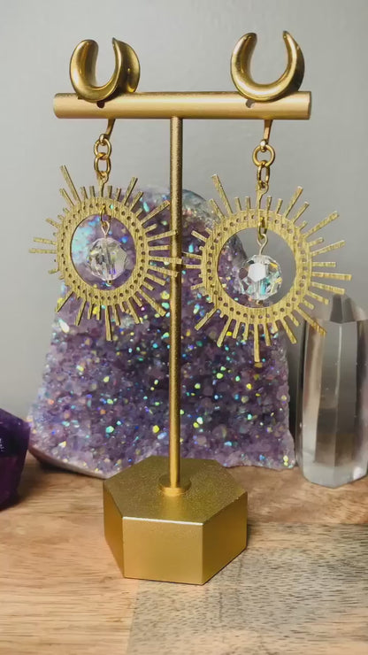 Gold Brushed Bejeweled Suns