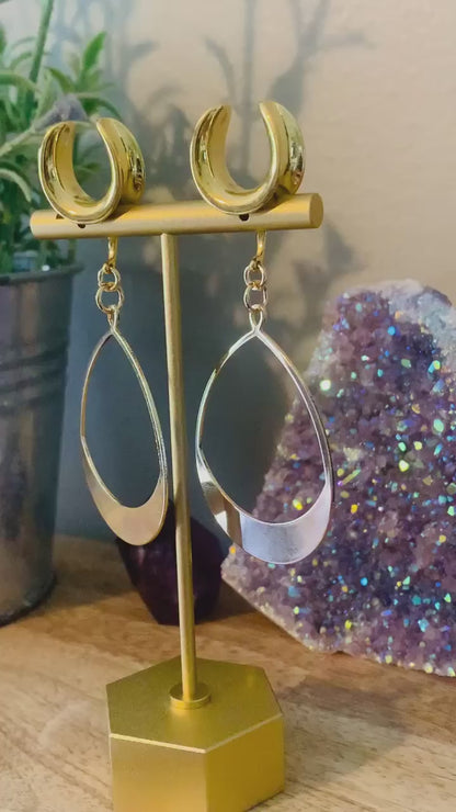 18k Gold Plated Tear Hoops