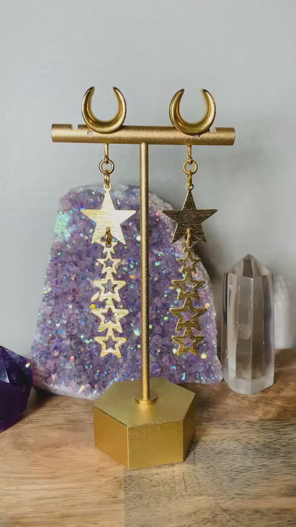 Gold Shooting Star Dangles