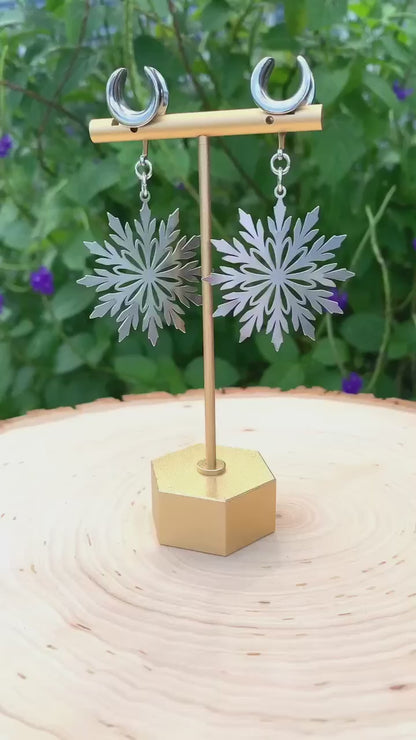 Silver Steel Snowflakes