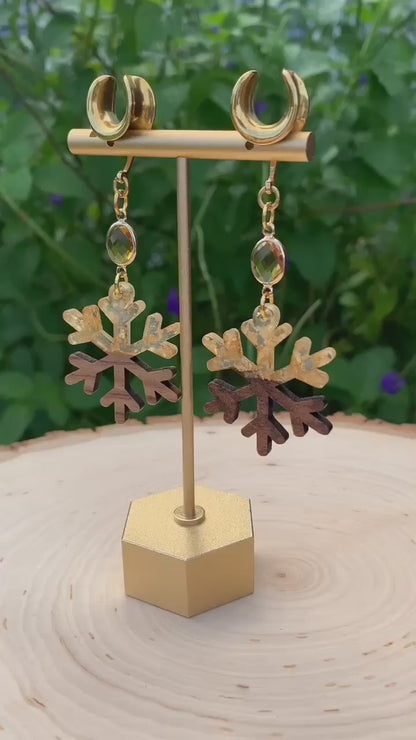 Wood and Resin Snowflakes