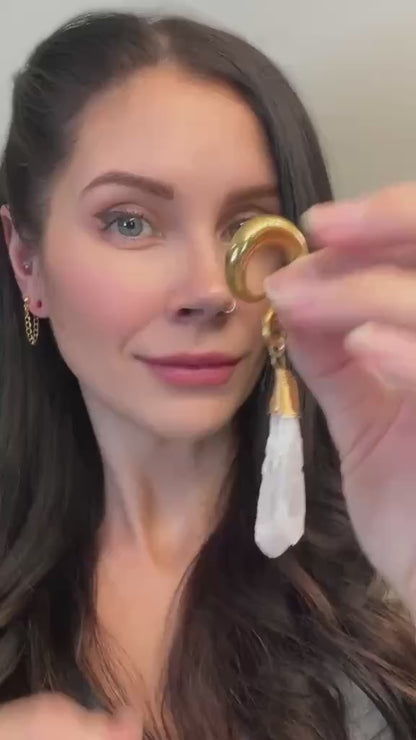 Snow Quartz Dangles