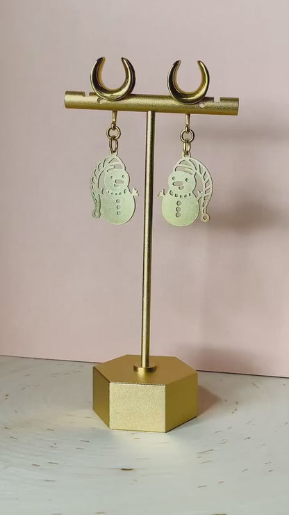 Gold Holiday Snowman