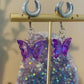 Purple And Silver Butterflies
