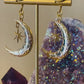 Gold Crescent Moon & Star