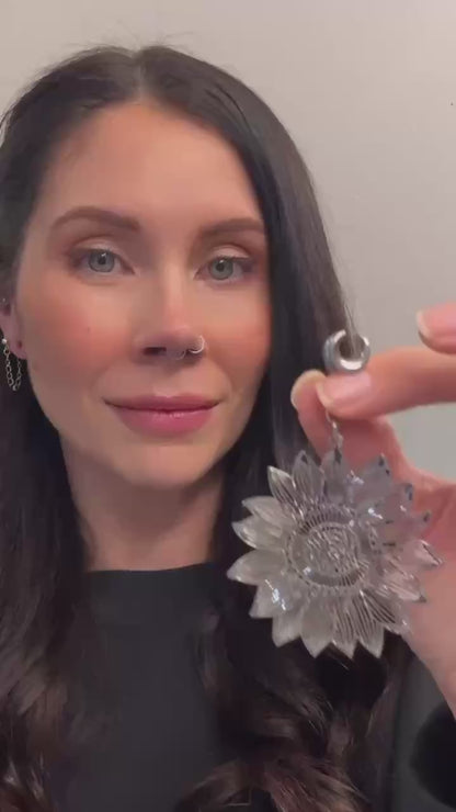 Large Silver Sunflowers