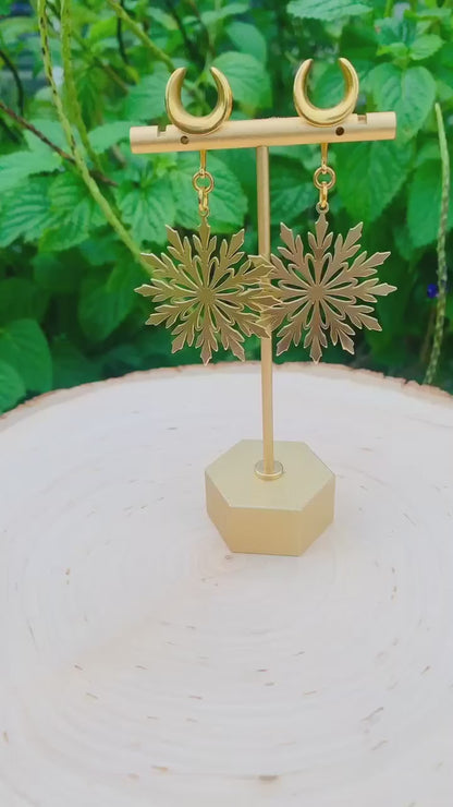 Golden Steel Snowflakes