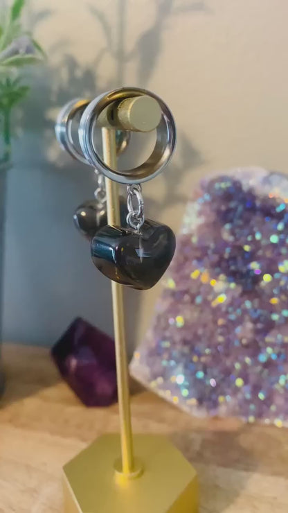 Black Acrylic Hearts