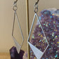 Antique Silver Rhombus Dangles
