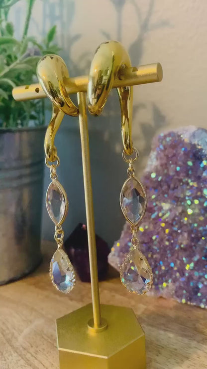 Gold Plated Glass Ear Hooks