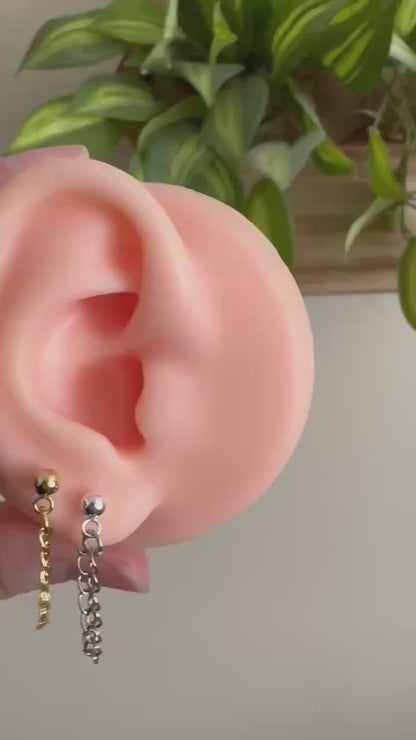 Gold Or Silver Chain Ball Posts