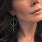 Silver Hoop With Bar Detail