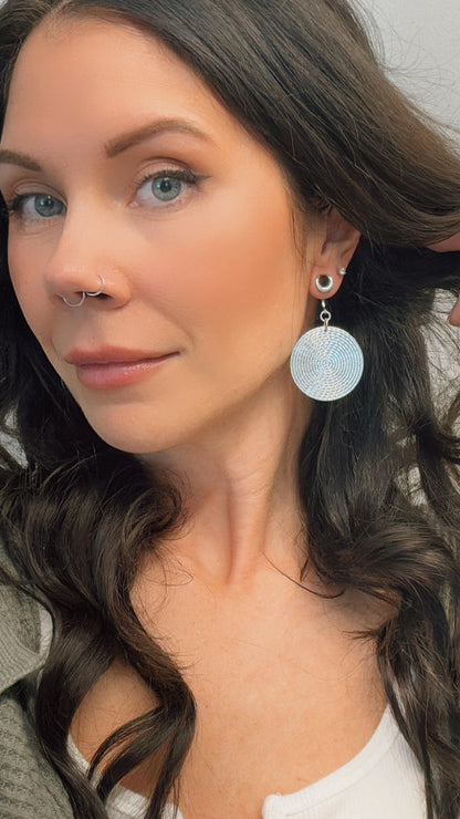 Rhodium Plated Textured Discs