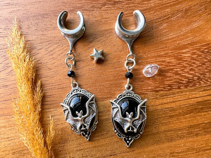 Silver & Black Bat Crest