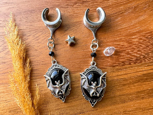 Silver & Black Bat Crest