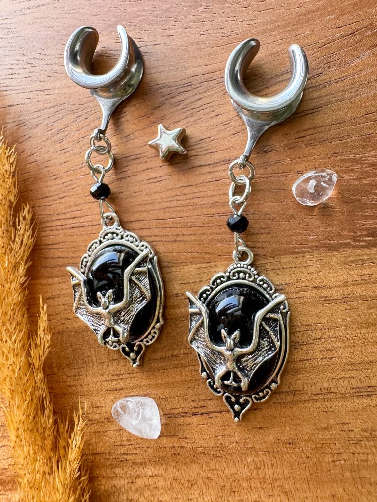 Silver & Black Bat Crest