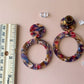 Blue, Pink & Tan Hoops