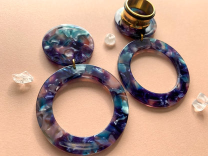 Blue & Teal Multicolor Hoops