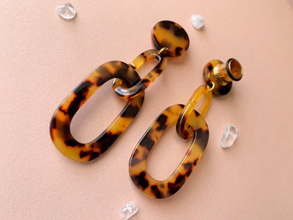 Brown & Black Double Hoops