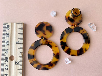 Brown & Black Tortoiseshell Hoops