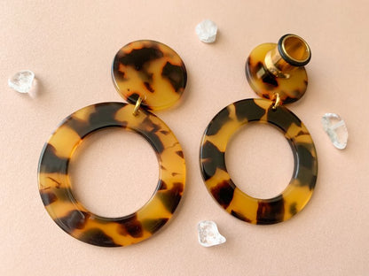 Brown & Black Tortoiseshell Hoops