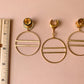 Brushed Gold Split Hoops