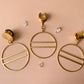 Brushed Gold Split Hoops