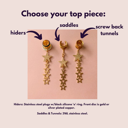 Gold Shooting Star Dangles