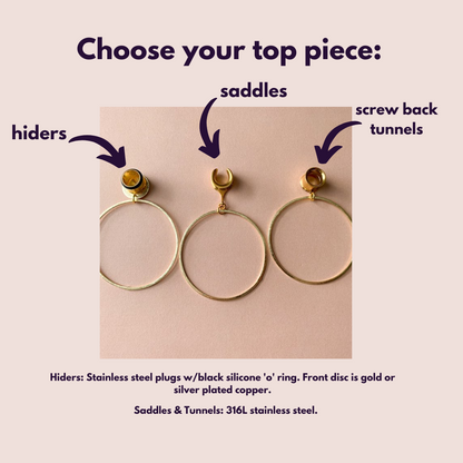 Large Gold Brushed Hoops