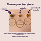 Brushed Gold Split Hoops
