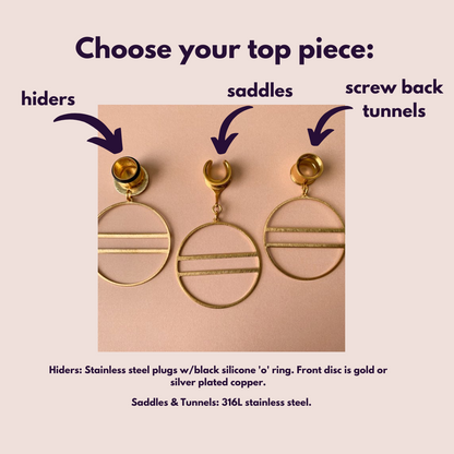 Brushed Gold Split Hoops