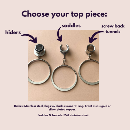 18k White Gold Hoops