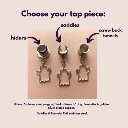 Silver Ghost Halloween Dangles