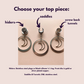 Silver Hoops With Crescent Moon Pendant