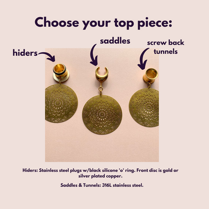 Gold Symmetrical Cutout Hoops