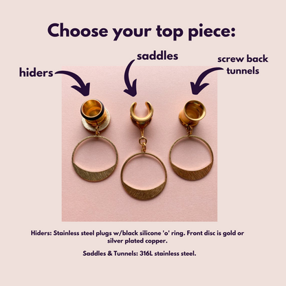 Small Gold Hoop With Brushed Finish