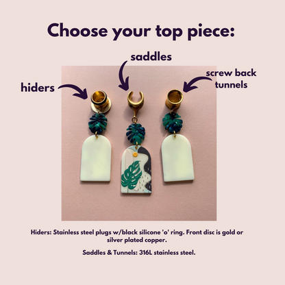 Tropical Monstera Paradise Acrylic Dangles