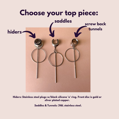 Silver Hoop With Bar Dangle