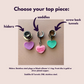 Silver Mismatched Conversation Hearts